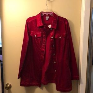 Chico’s Velvet shacket size in Size 2 (12-14)